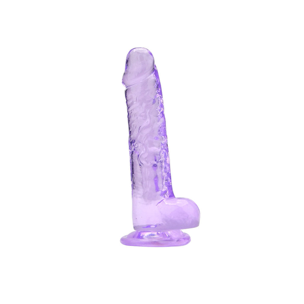 Loving Joy 7.5 Inch Dildo with Balls (Purple) – Realistic Suction Cup Dildo 7.5 Inch Length 1.4 Inch Diameter DONGS
