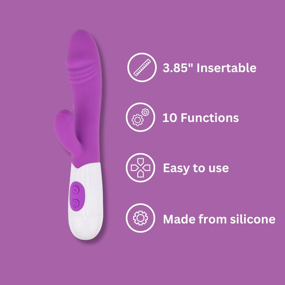 Jessica Rabbit Semi-Realistic Rabbit Vibrator – Slimline Design Silicone Rabbit Vibrator 7.5 Inches Length VIBRATORS-RABBIT
