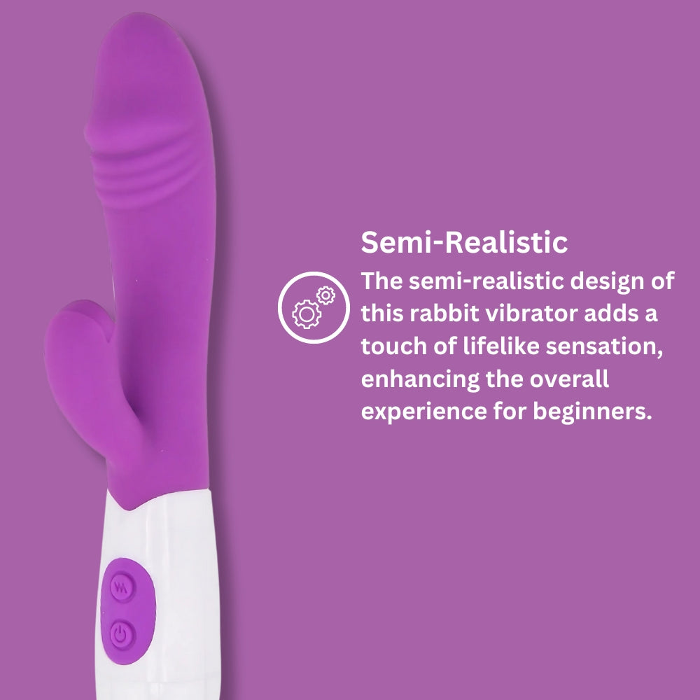 Jessica Rabbit Semi-Realistic Rabbit Vibrator – Slimline Design Silicone Rabbit Vibrator 7.5 Inches Length VIBRATORS-RABBIT