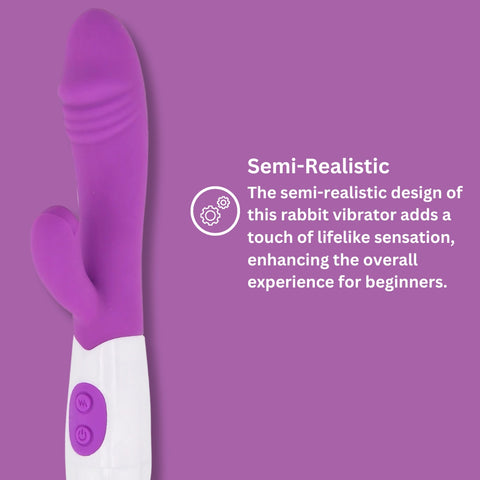 Jessica Rabbit Semi-Realistic Rabbit Vibrator – Slimline Design Silicone Rabbit Vibrator 7.5 Inches Length VIBRATORS-RABBIT