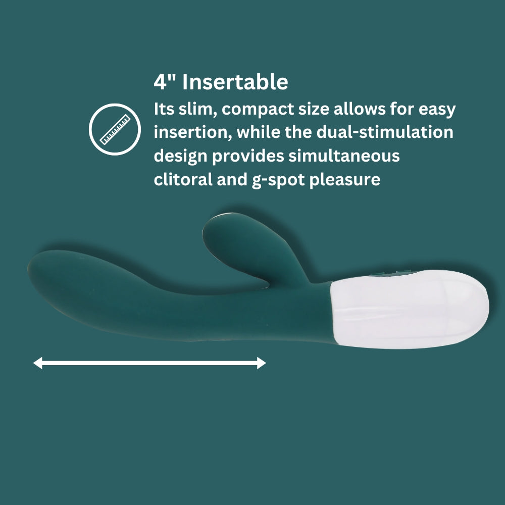 Jessica Rabbit Slimline Rabbit Vibrator – Silicone 10 Functions 7.5 Inch Total Length Rabbit Vibrator VIBRATORS-RABBIT