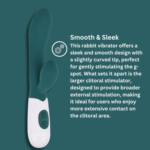 Jessica Rabbit Slimline Rabbit Vibrator – Silicone 10 Functions 7.5 Inch Total Length Rabbit Vibrator VIBRATORS-RABBIT