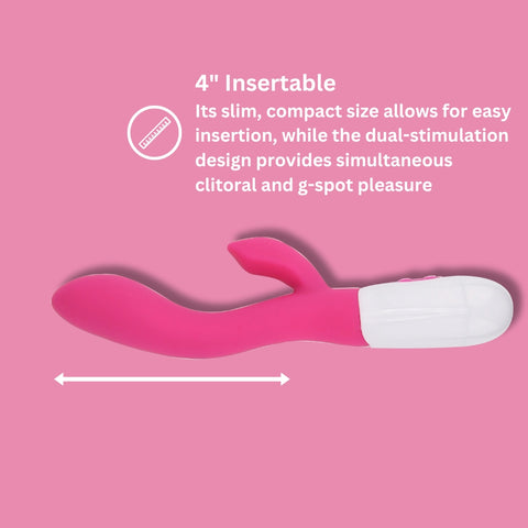 Jessica Rabbit G-Spot Rabbit Vibrator – Slimline 10-Function Silicone Rabbit Vibrator 7.75 Inches Insertable Length VIBRATORS-RABBIT