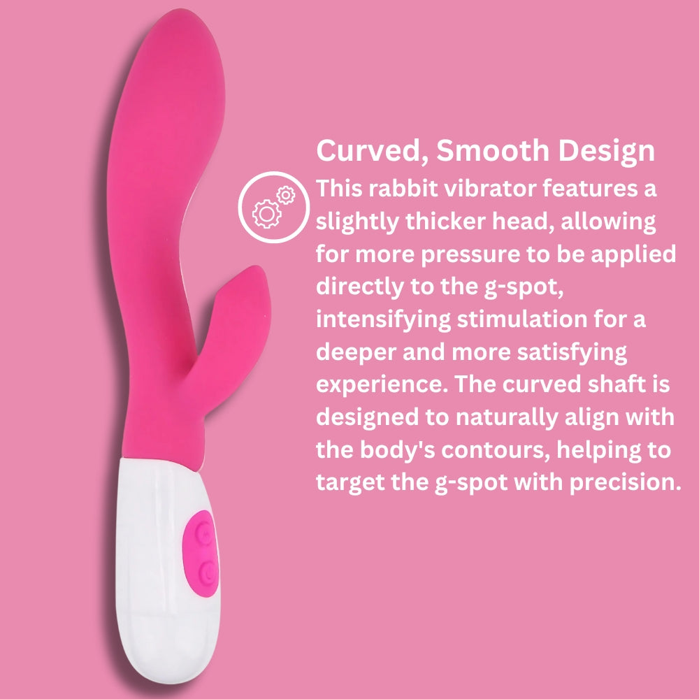Jessica Rabbit G-Spot Rabbit Vibrator – Slimline 10-Function Silicone Rabbit Vibrator 7.75 Inches Insertable Length VIBRATORS-RABBIT