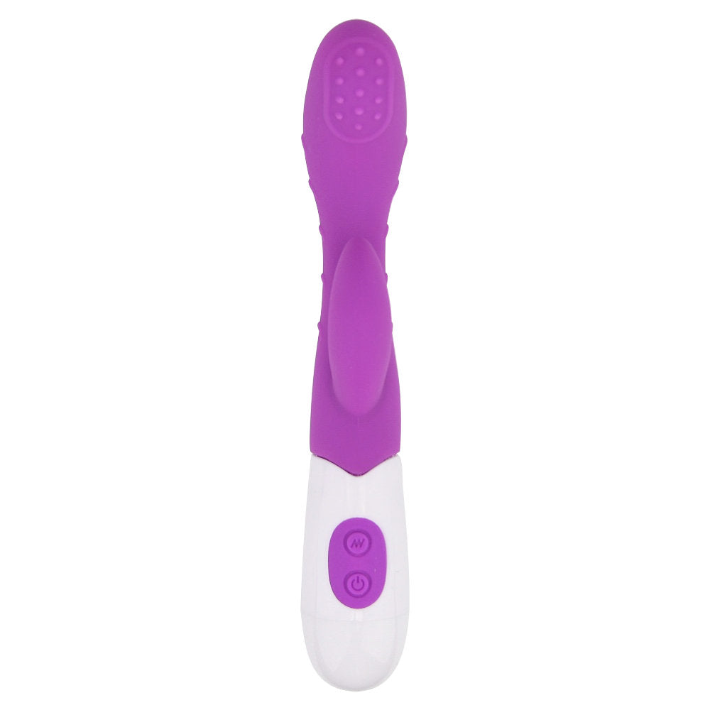 Jessica Rabbit Textured Vibrator – Silicone, 10 Functions, Curved Shaft > Vibrators > Ladies > Rabbit