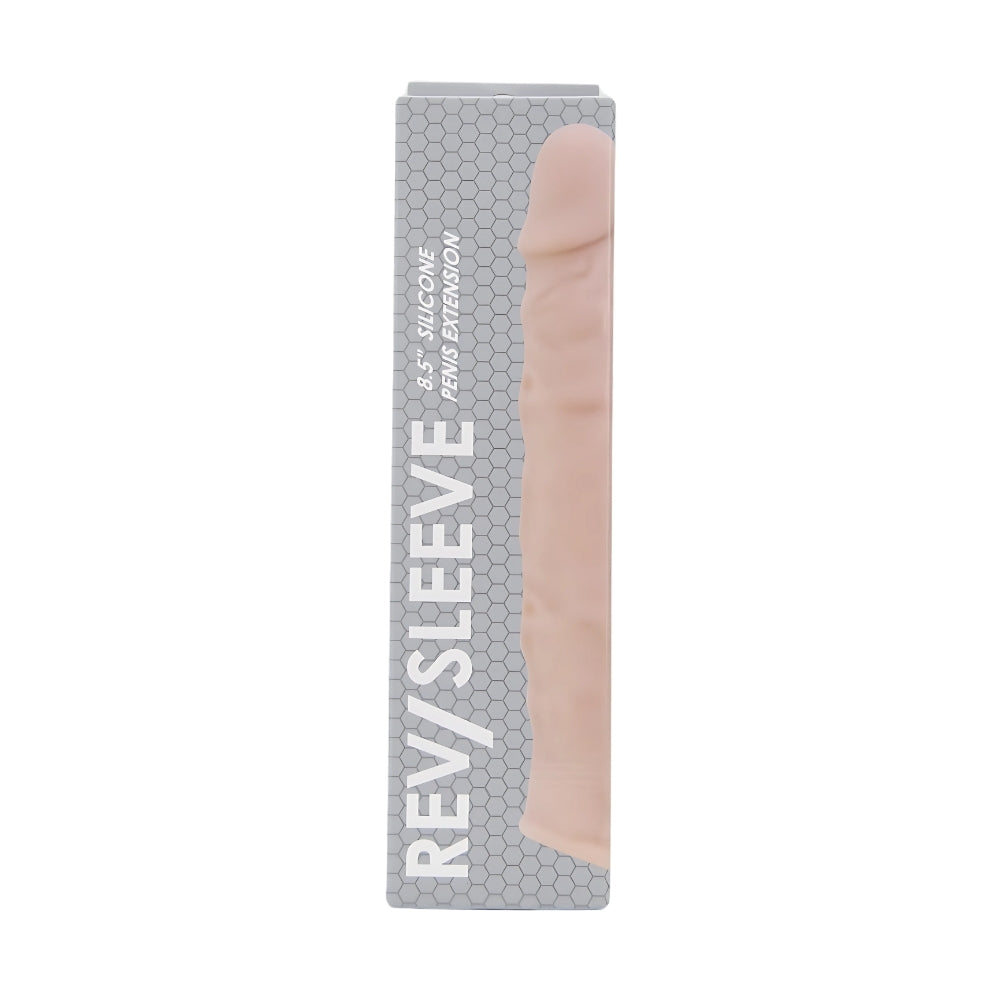 Rev-Sleeves 8.5 Inch Realistic Silicone Penis Extension Sleeve – Stretchy Fit Silicone Penis Extension Sleeve SLEEVES