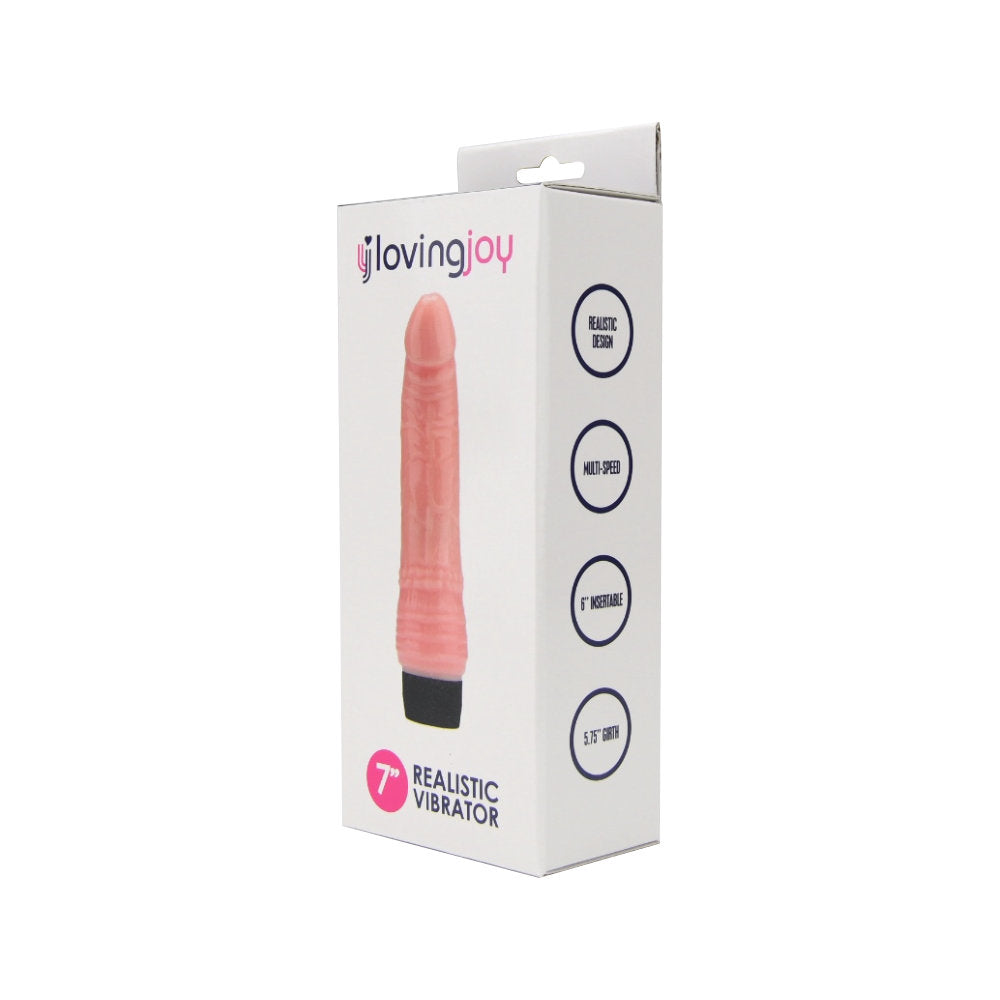 Loving Joy 7.25 Inch Realistic Vibrator (Vanilla) – Waterproof Multi-Speed 7 Inch Vibrator > Vibrators > Standard Vibrators
