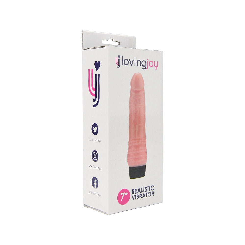 Loving Joy 7.25 Inch Realistic Vibrator (Vanilla) – Waterproof Multi-Speed 7 Inch Vibrator > Vibrators > Standard Vibrators