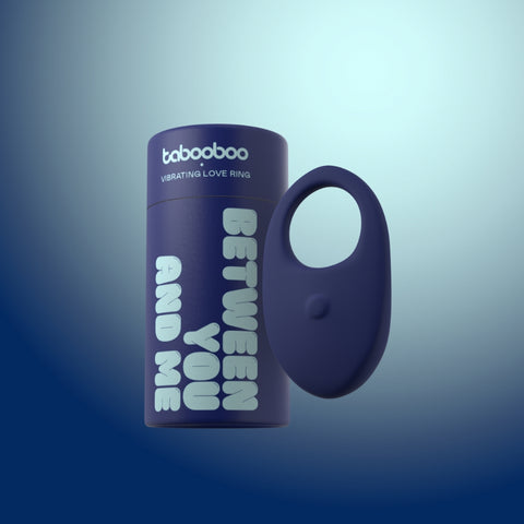 Tabooboo Between You and Me (Waterproof) Vibrating Love Ring with Textured Clitoral Stimulator – USB Rechargeable Vibrating Love Ring Couples Toys