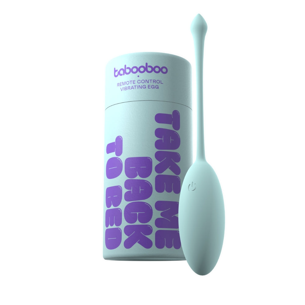 Tabooboo Take Me Back To Bed (Purple) – Waterproof Remote-Controlled Vibrating Love Egg 7 Inch Length 3.8 Inch Circumference Default Title EGGS