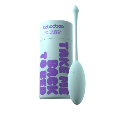 Tabooboo Take Me Back To Bed (Purple) – Waterproof Remote-Controlled Vibrating Love Egg 7 Inch Length 3.8 Inch Circumference Default Title EGGS