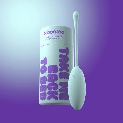 Tabooboo Take Me Back To Bed (Purple) – Waterproof Remote-Controlled Vibrating Love Egg 7 Inch Length 3.8 Inch Circumference EGGS