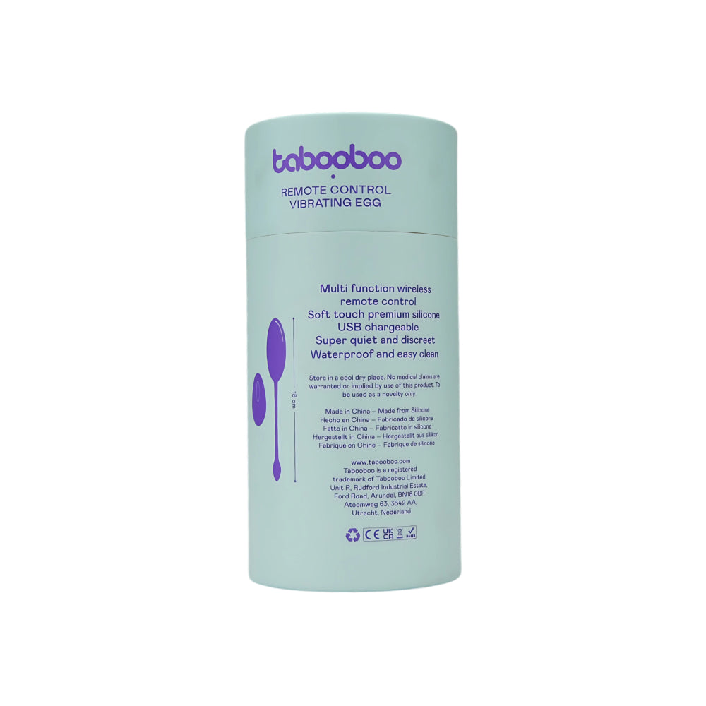 Tabooboo Take Me Back To Bed (Purple) – Waterproof Remote-Controlled Vibrating Love Egg > Sex Toys For Ladies > Vibrating Eggs