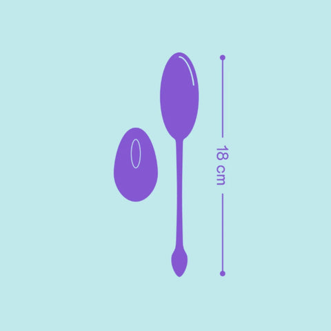 Tabooboo Take Me Back To Bed (Purple) – Waterproof Remote-Controlled Vibrating Love Egg 7 Inch Length 3.8 Inch Circumference EGGS