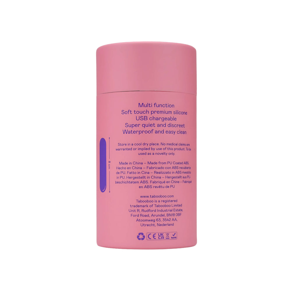 Tabooboo The Lunch Break (Black) – Waterproof USB Rechargeable Mini Bullet Vibrator 3 Inches BULLETS