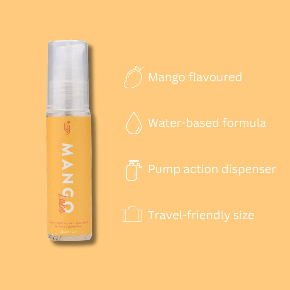 Loving Joy Mango Flavored Lubricant 30ml Travel Size – Water-Based Lubricant Water Based Lube
