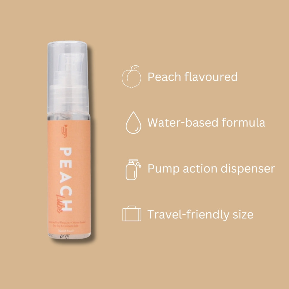 Loving Joy Peach Flavored Lubricant 30ml Travel Size – Water-Based Lubricant Water Based Lube