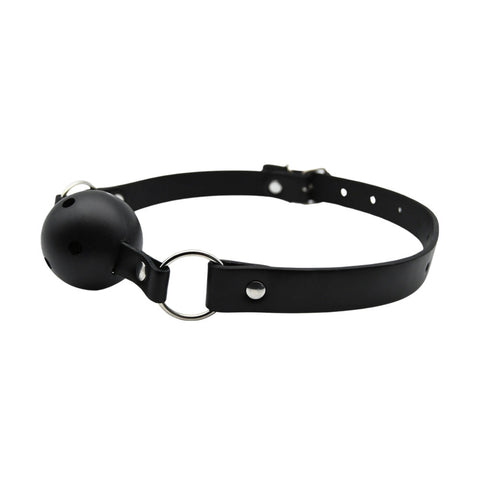 Bound to Play Breathable Ball Gag (Black) – Adjustable Breathable Ball Gag Gags