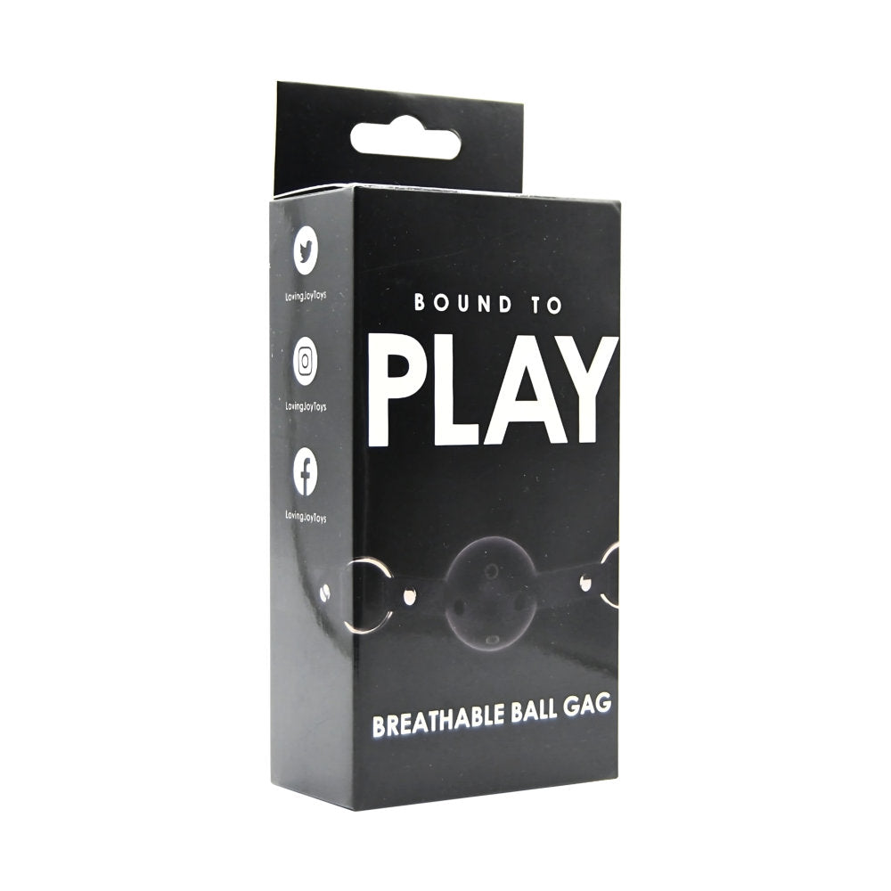 Bound to Play Breathable Ball Gag (Black) – Adjustable Breathable Ball Gag > Bondage Gear > Gags and Bits