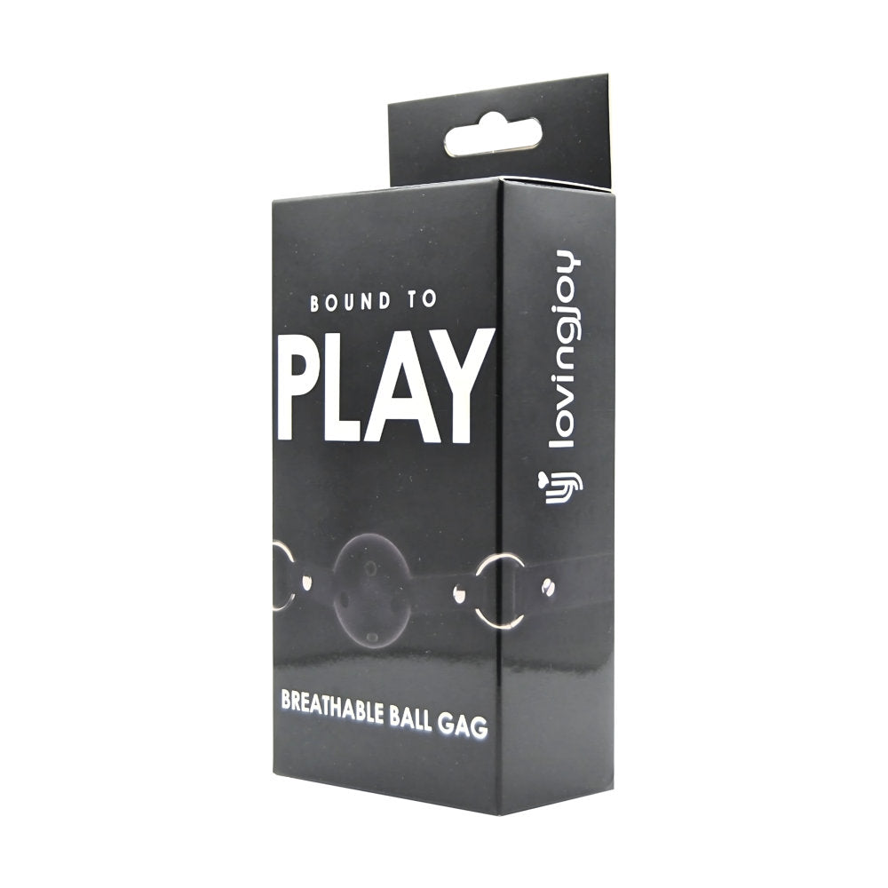 Bound to Play Breathable Ball Gag (Black) – Adjustable Breathable Ball Gag Gags