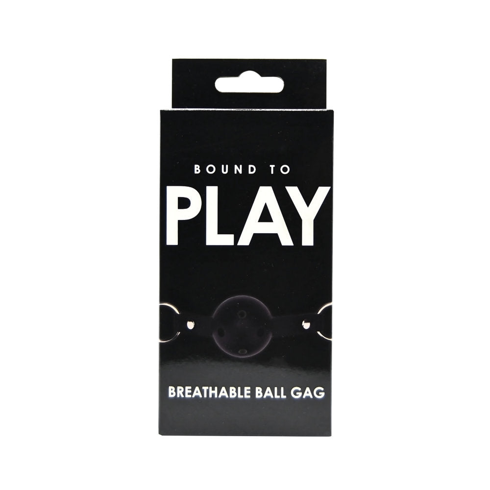Bound to Play Breathable Ball Gag (Black) – Adjustable Breathable Ball Gag Gags