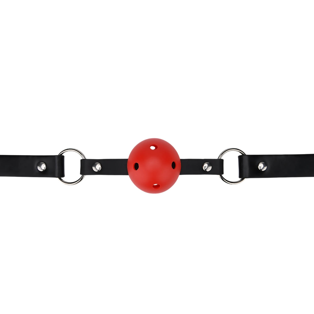 Bound to Play Breathable Ball Gag (Red) – Adjustable Ball Gag Default Title Gags