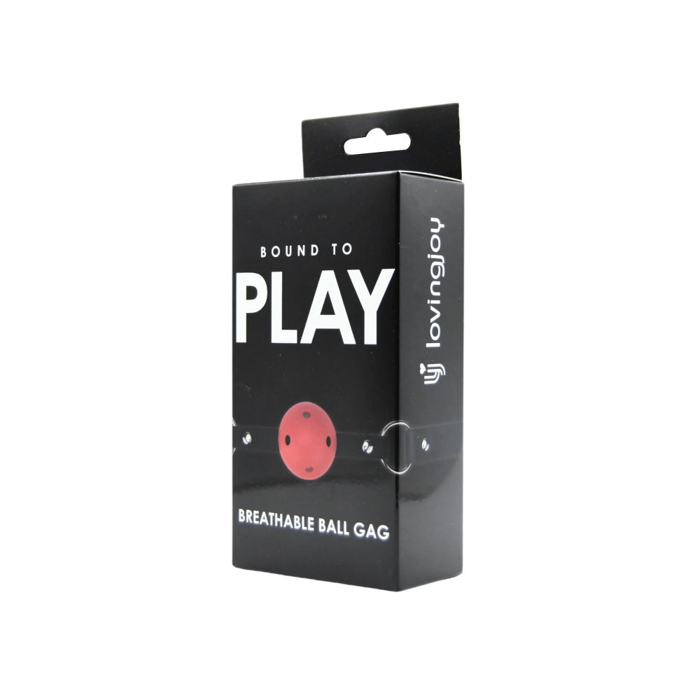 Bound to Play Breathable Ball Gag (Red) – Adjustable Ball Gag Gags