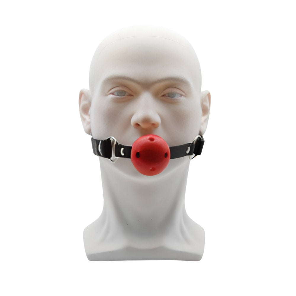 Bound to Play Breathable Ball Gag (Red) – Adjustable Ball Gag Gags
