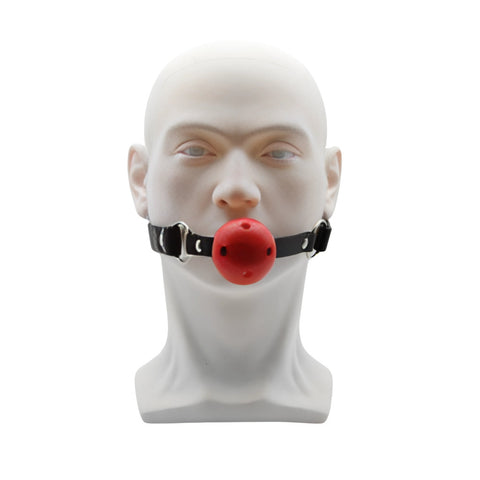 Bound to Play Breathable Ball Gag (Red) – Adjustable Ball Gag Gags