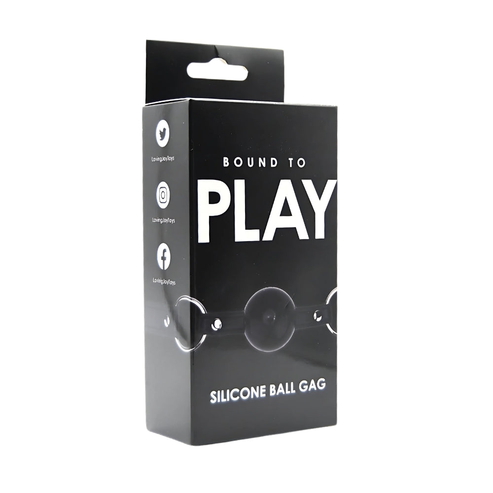 Bound to Play Silicone Ball Gag – Durable Silicone With Faux Leather Straps Bondage Accessory Gags