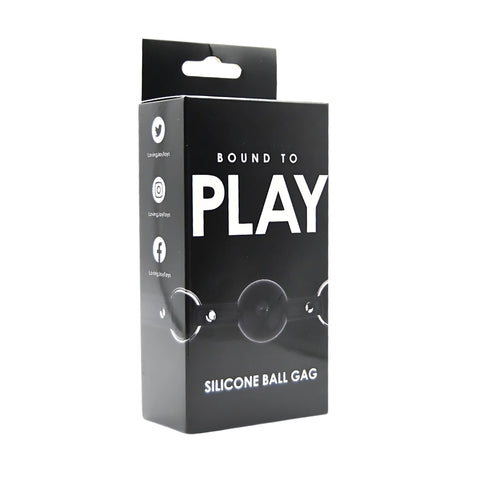 Bound to Play Silicone Ball Gag – Durable Silicone With Faux Leather Straps Bondage Accessory Gags