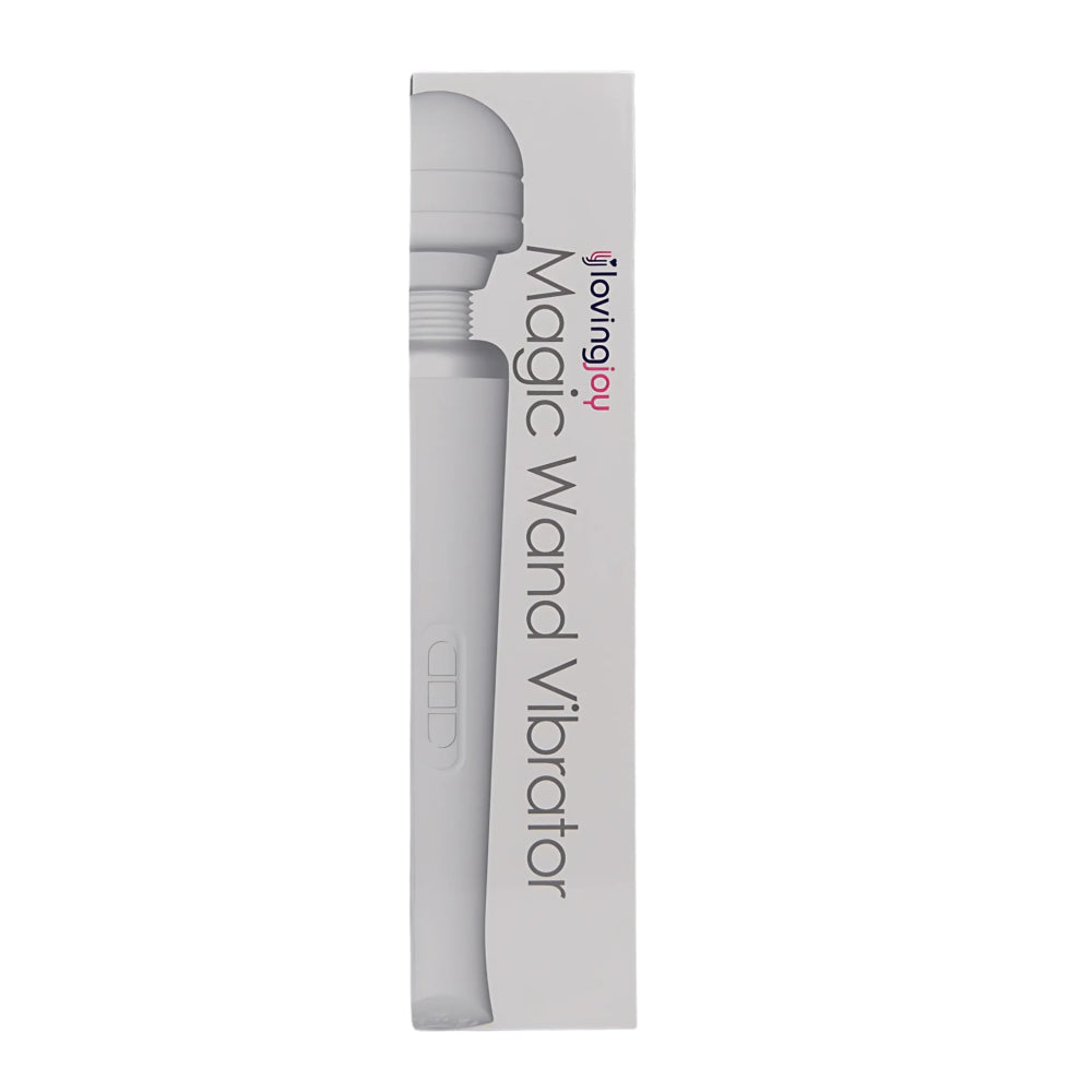 Loving Joy Rechargeable Magic Wand Vibrator (White) – Large Vibrator With 20 Modes > Sex Toys > Massage Wands