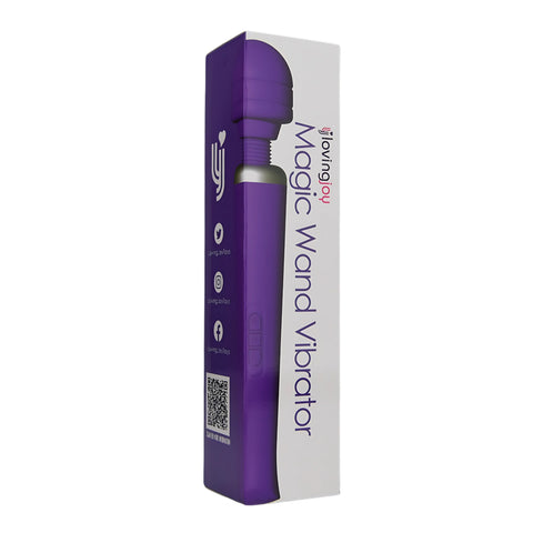 Loving Joy Rechargeable Magic Wand Vibrator (Purple) – 20 Modes Vibrator Electric Massager