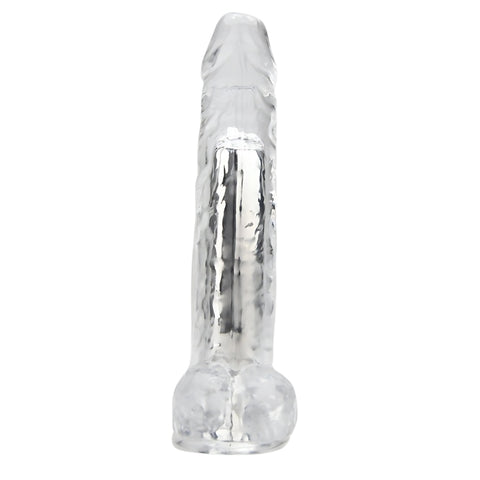 Loving Joy 9.5 Inch Remote Controlled Transparent Realistic Dildo With Suction Cup Base – Vibrating Dildo DONGS Vibrating