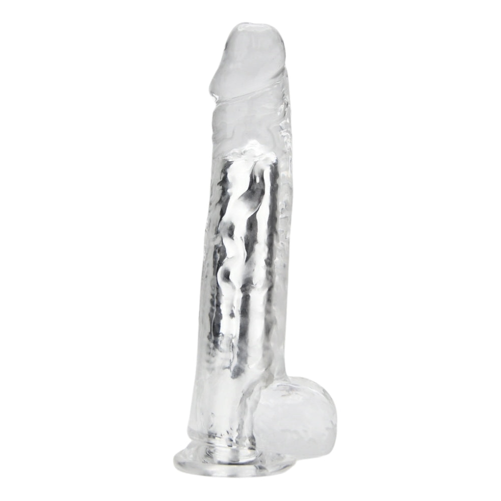 Loving Joy 9.5 Inch Remote Controlled Transparent Realistic Dildo With Suction Cup Base – Vibrating Dildo DONGS Vibrating