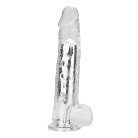 Loving Joy 9.5 Inch Remote Controlled Transparent Realistic Dildo With Suction Cup Base – Vibrating Dildo DONGS Vibrating