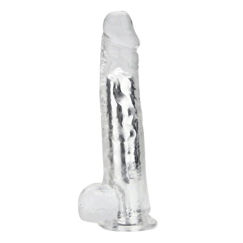 Loving Joy 9.5 Inch Remote Controlled Transparent Realistic Dildo With Suction Cup Base – Vibrating Dildo DONGS Vibrating