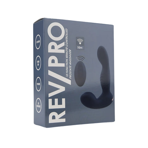 Rev-Pro 10 Function Remote Controlled Prostate Massager – USB Rechargeable Ergonomic Prostate Massager 5.5 Inches Prostate Massagers