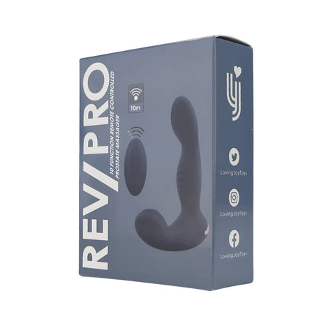 Rev-Pro 10 Function Remote Controlled Prostate Massager – USB Rechargeable Ergonomic Prostate Massager 5.5 Inches Prostate Massagers