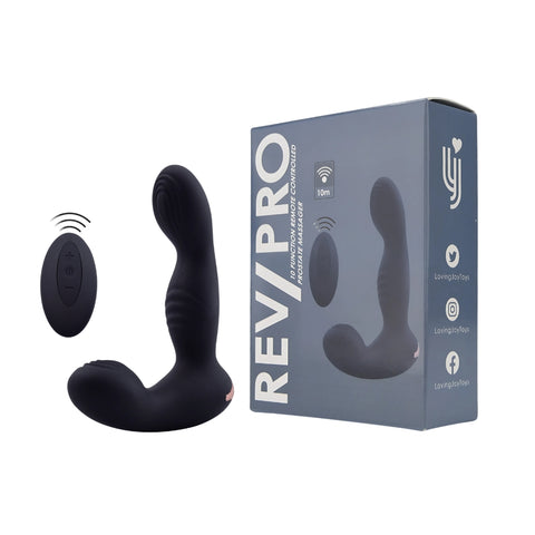 Rev-Pro 10 Function Remote Controlled Prostate Massager – USB Rechargeable Ergonomic Prostate Massager 5.5 Inches Prostate Massagers