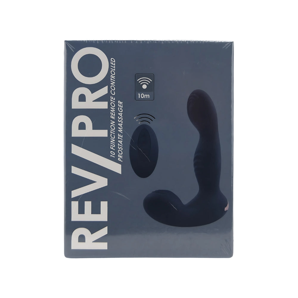Rev-Pro 10 Function Remote Controlled Prostate Massager – USB Rechargeable Ergonomic Prostate Massager 5.5 Inches Prostate Massagers