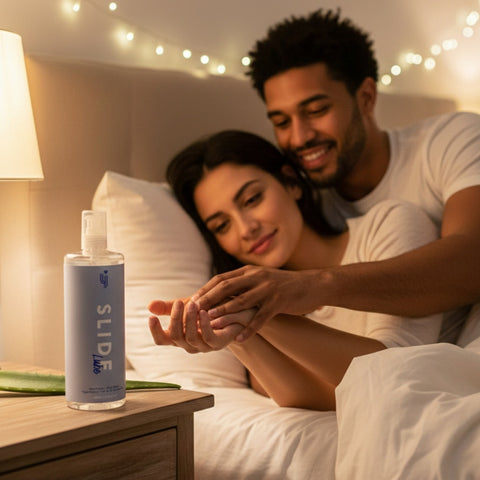 Loving Joy Slide Water-Based Lubricant (500ml) – Aloe Infused Vegan Friendly Intimate Lubricant Water Based Lube