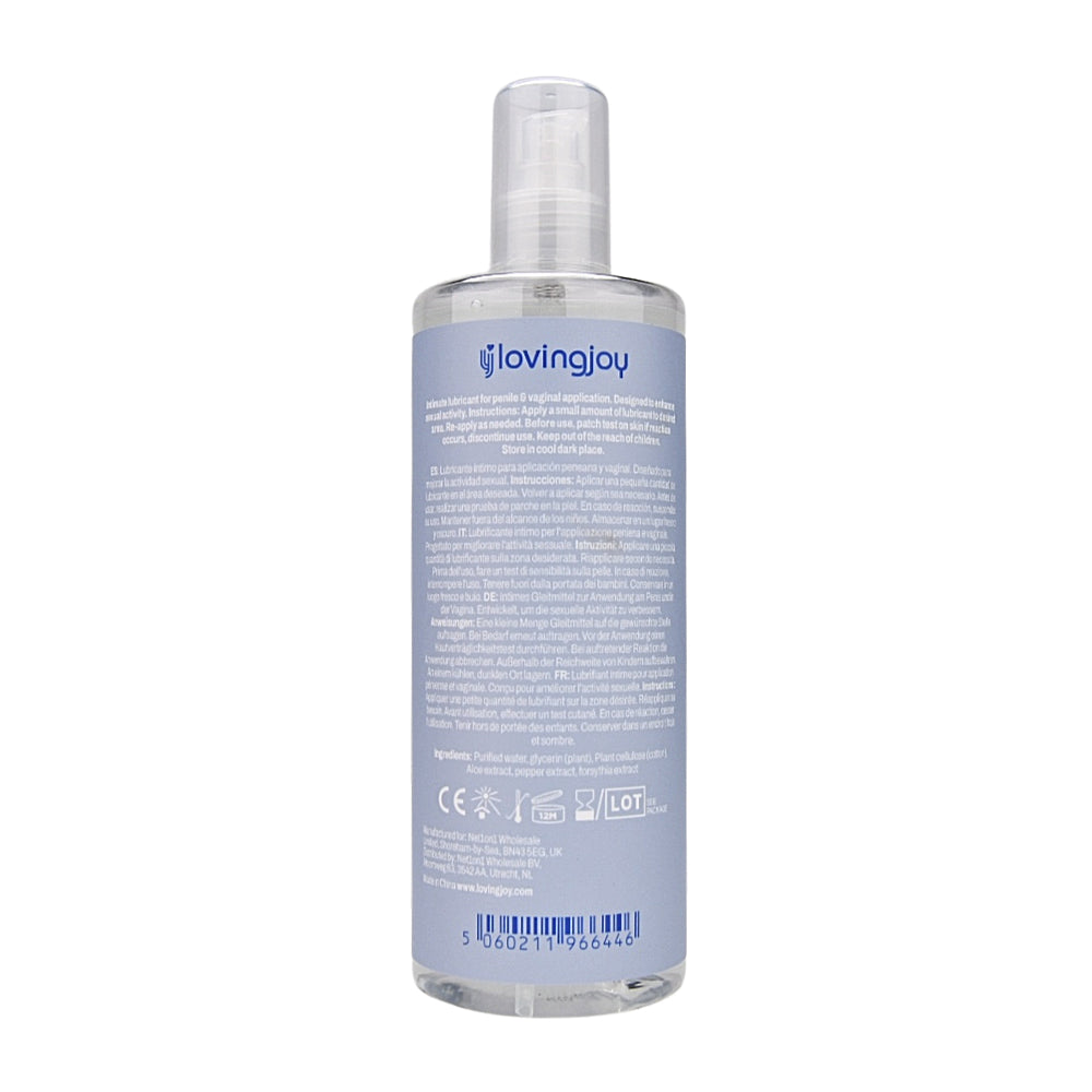 Loving Joy Slide Water-Based Lubricant (500ml) – Aloe Infused Vegan Friendly Intimate Lubricant > Lube > Water Based
