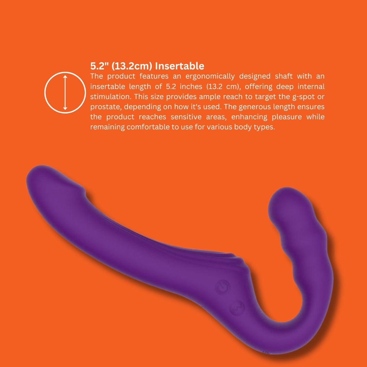 Mina Echo (Waterproof) Remote-Controlled Strapless Strap-On Vibrator 9.5 Inches Length 1.27 Inches Diameter > Realistic Dildos and Vibes > Strapless Strap Ons