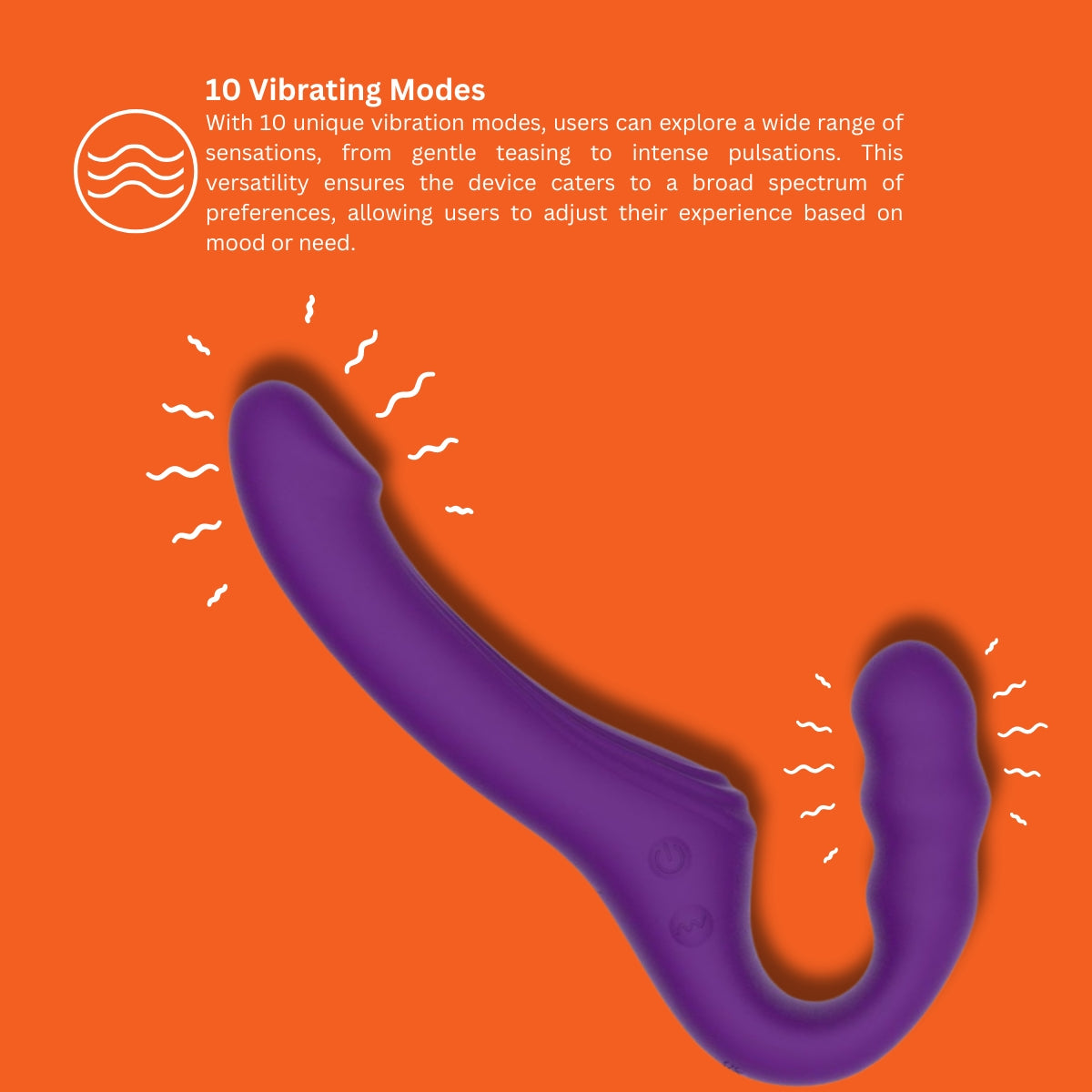 Mina Echo (Waterproof) Remote-Controlled Strapless Strap-On Vibrator 9.5 Inches Length 1.27 Inches Diameter > Realistic Dildos and Vibes > Strapless Strap Ons