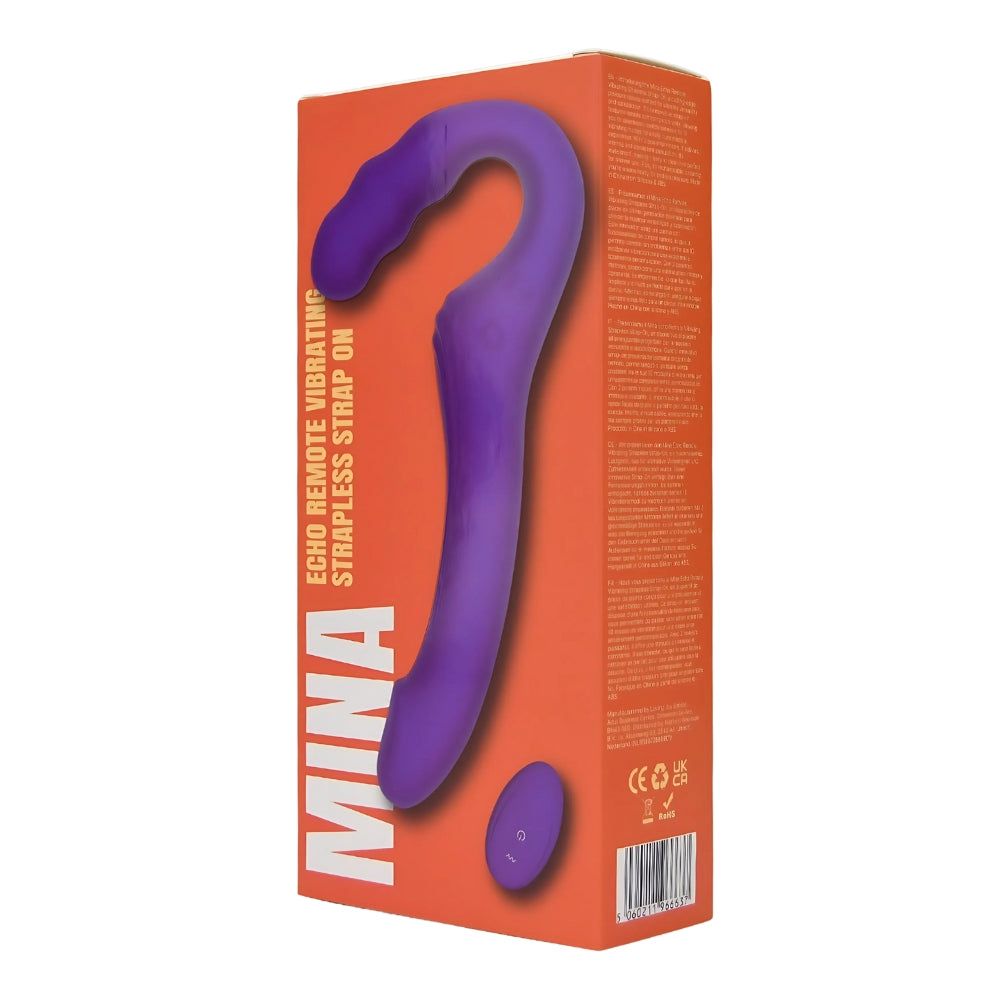 Mina Echo (Waterproof) Remote-Controlled Strapless Strap-On Vibrator 9.5 Inches Length 1.27 Inches Diameter > Realistic Dildos and Vibes > Strapless Strap Ons