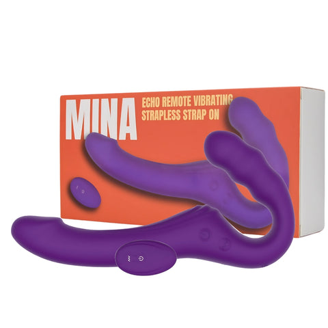 Mina Echo (Waterproof) Remote-Controlled Strapless Strap-On Vibrator 9.5 Inches Length 1.27 Inches Diameter > Realistic Dildos and Vibes > Strapless Strap Ons