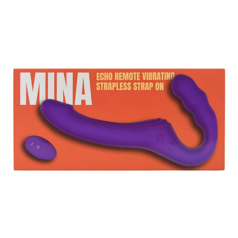Mina Echo (Waterproof) Remote-Controlled Strapless Strap-On Vibrator 9.5 Inches Length 1.27 Inches Diameter > Realistic Dildos and Vibes > Strapless Strap Ons