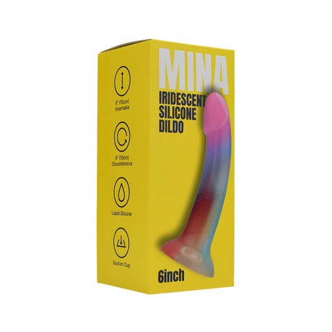 Mina Iridescent Silicone Dildo – Luxury 7 Inch Silicone Dildo With Suction Cup Base Dongs Neutral