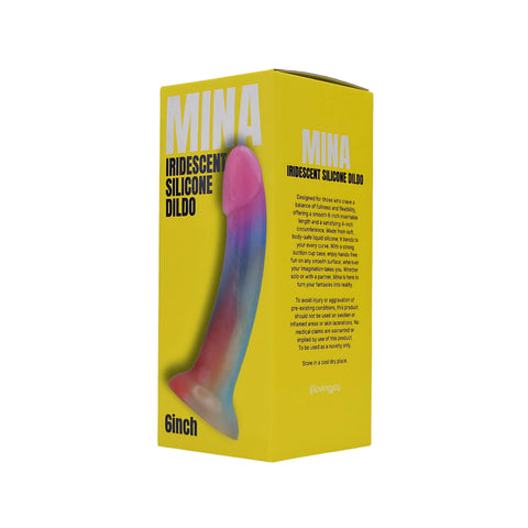 Mina Iridescent Silicone Dildo – Luxury 7 Inch Silicone Dildo With Suction Cup Base Dongs Neutral